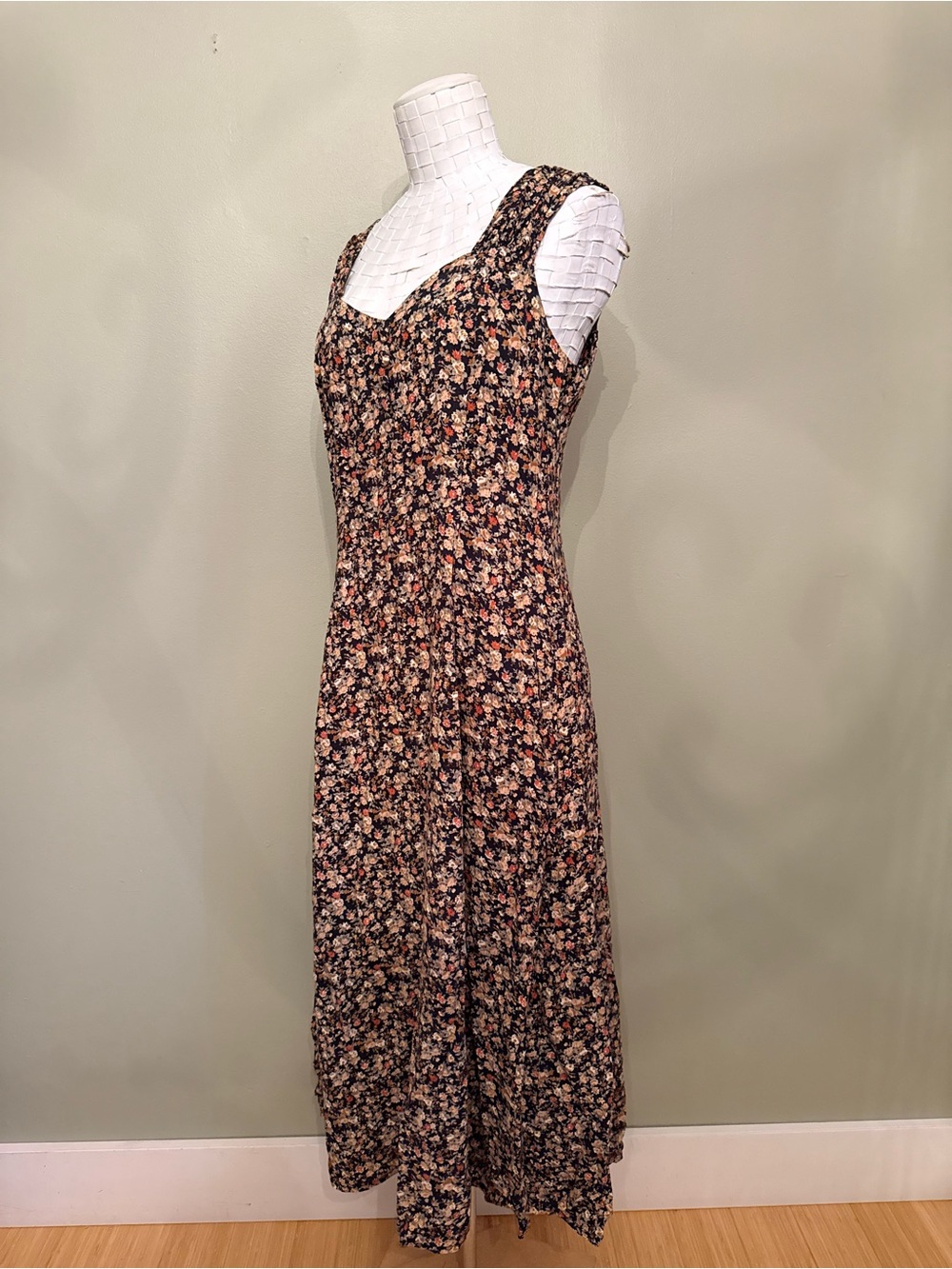 Vintage 90s Smart Set Ditsy Floral Maxi Dress Size 11